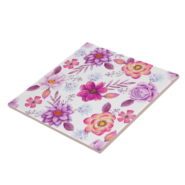 Violett ros kakelplatta (Sidan)