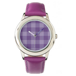 Violett rutig bakgrund armbandsur