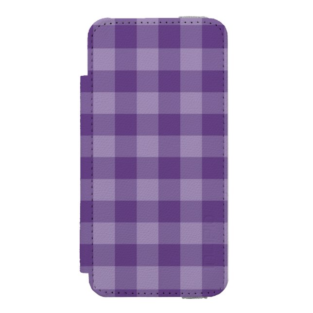Violett rutig bakgrund incipio iPhone wallet skal (Folio Framsidan)