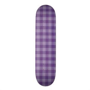 Violett rutig bakgrund mini skateboard bräda 18,5 cm