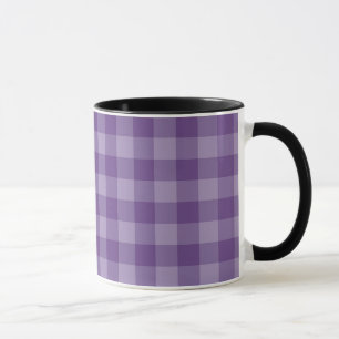 Violett rutig bakgrund mugg