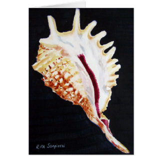 Violett spindelconch hälsningskort