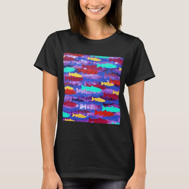 Violett tidvatten t shirt (Framsida)