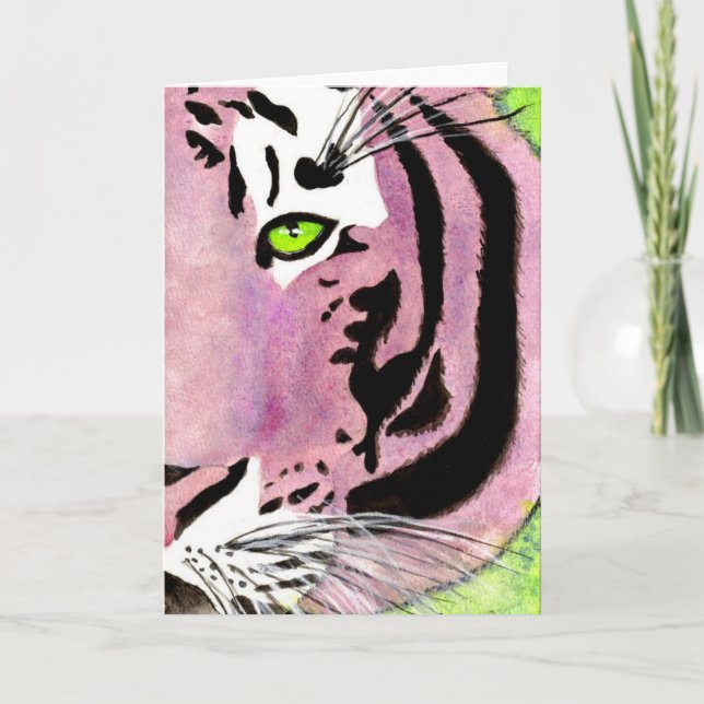 Violett tiger Notecards Kort (Framsida)