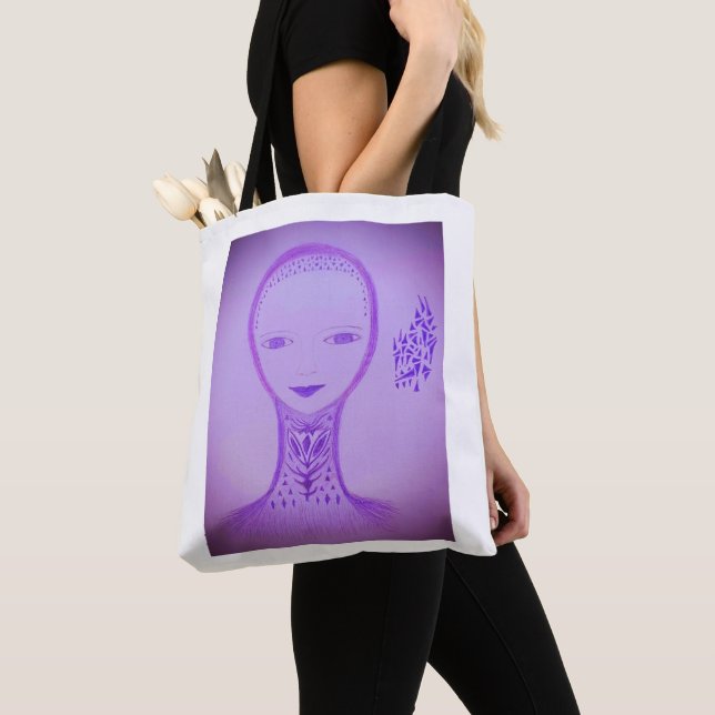 Violett Tygkasse (Närbild)