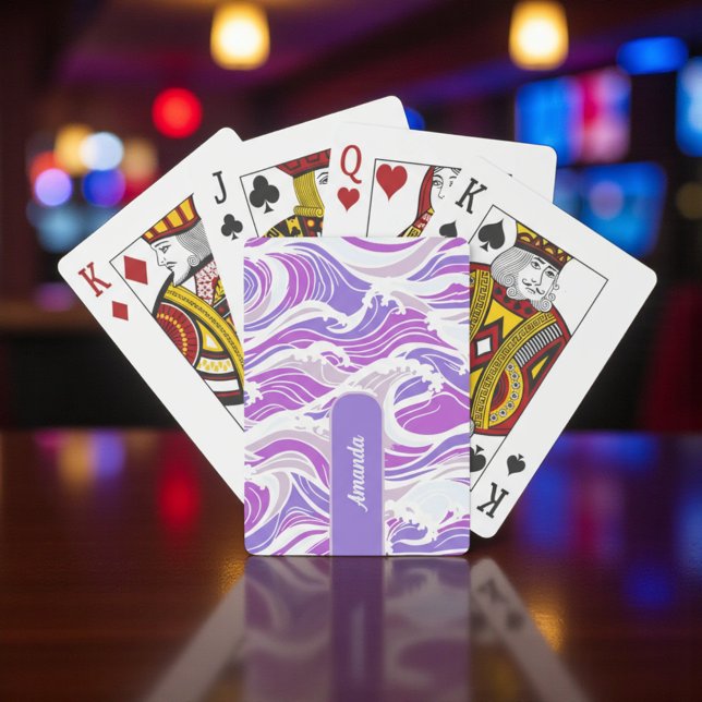 Violett vågmönster casinokort (Skapare uppladdad)