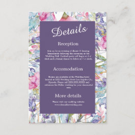 violett vattenfärgsbläckfisk tilläggskort