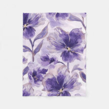 Violetta blommar akvarell lila blommor målade