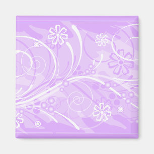 violetta blommor magnet