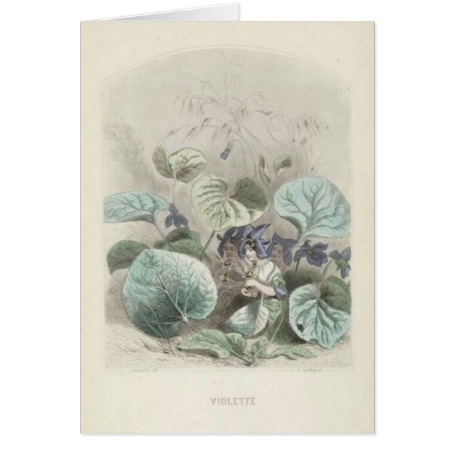 Violetta Les Fleurs Hälsningskort (Framsidan)