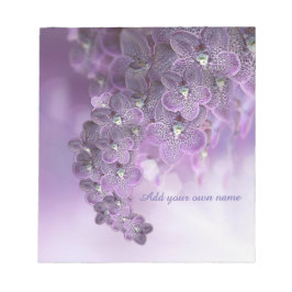 Violetta lila blommande orkidéer anteckningsblock