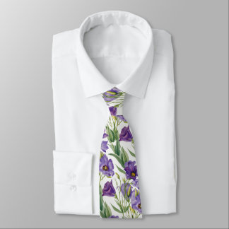 Violetta lila syrenklockor & gröna blad slips