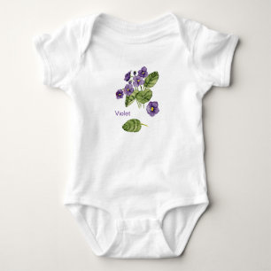 Violettblommor lila vattenfärg T-Shirt