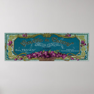 Violette De Cannes Soap LabelParis, Frankrike Poster