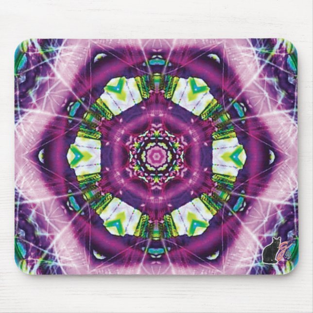 Violette Kaleidoscope Mouse Pad Musmatta (Framsidan)