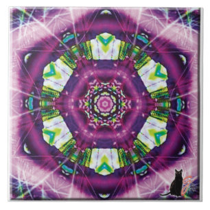 Violette Kaleidoscope Tile Kakelplatta
