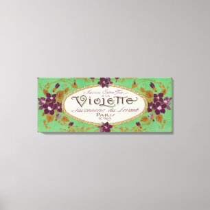Violette Soap LabelParis, Frankrike Canvastryck