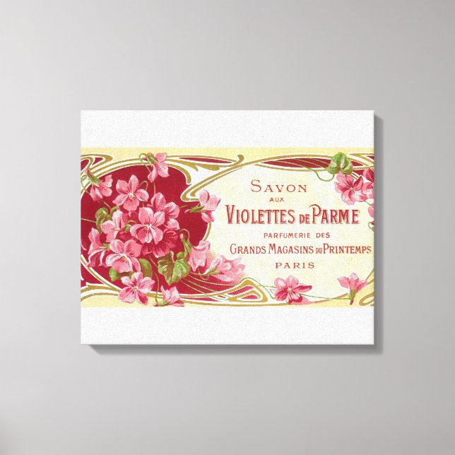 Violettes De Parme Parfym LabelParis, Frankrike Canvastryck (Framsida)