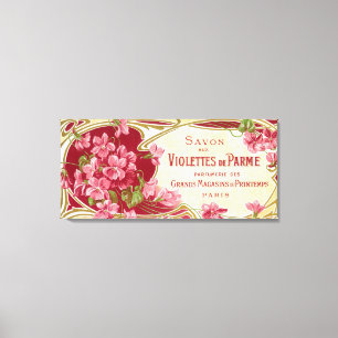 Violettes De Parme Parfymera LabelParis, frankrike Canvastryck