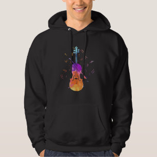 Violin Älskare Art Player Squad Violinist Musician Hoodie