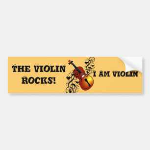 Violin,Älskare vid Heart_ Bildekal