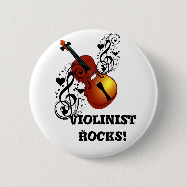 Violin,Älskare vid Heart_ Knapp (Framsida)