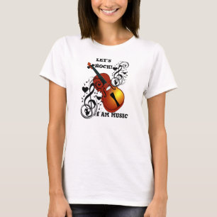 Violin,Älskare vid Heart_ Tee
