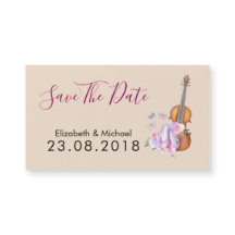 Violin and Ballet Shoes Bröllop spara datum