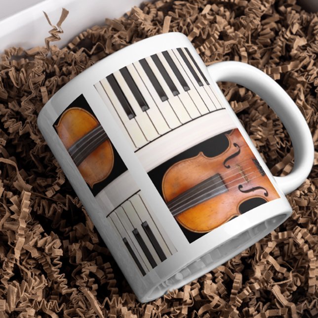 Violin and piano keys mugg (Skapare uppladdad)