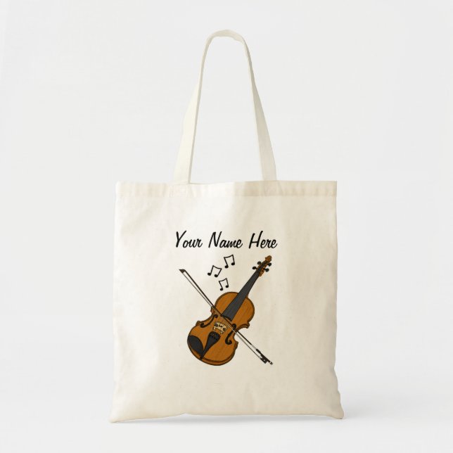 Violin Anpassningsbar Violinist Musician Gift Tygkasse (Framsidan)
