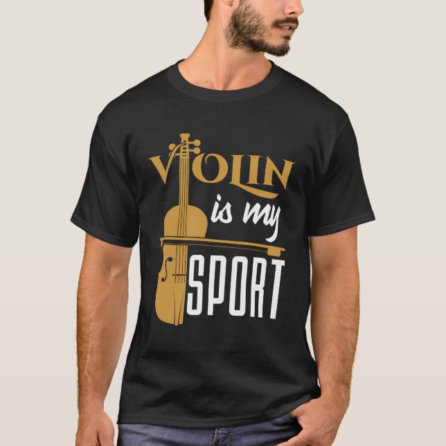 Violin är mitt idrottsinstrument Violinist Gift Vi T Shirt (Framsida)