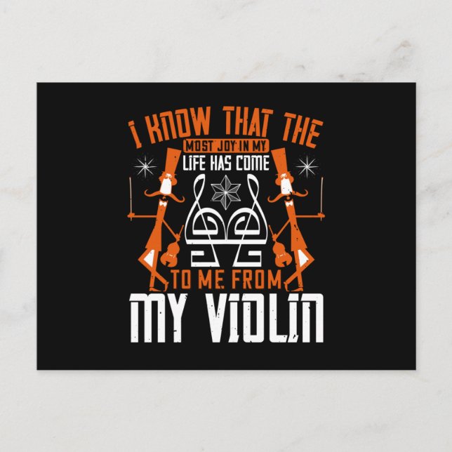 Violin är mitt livs glädje vykort (Framsida)