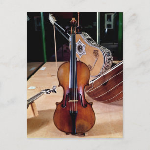 Violin, av Stradivari, Cremona, 1699 (bild); Vykort