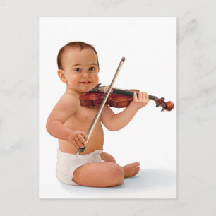 Violin Baby Vykort