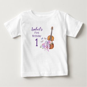 Violin Ballet och Butterflies första födelsedag T Shirt