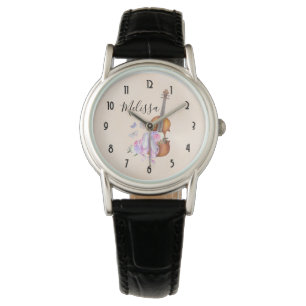 Violin, Ballet Shoes, Flowers and Butterflies Armbandsur