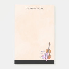 Violin, Ballet Shoes, Flowers and Butterflies Post-it Block