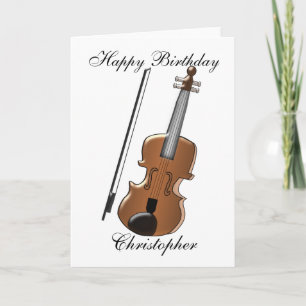 Violin Birthday Kort