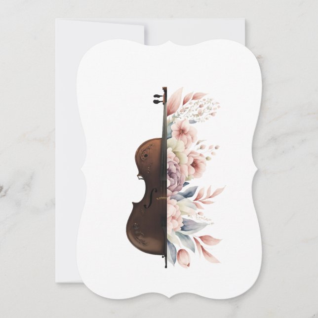 Violin bland blommor. Blomkett. (Framsida)