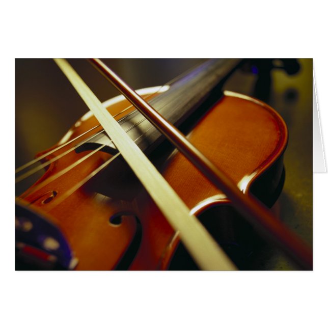 Violin & Bow Close 1 OBS Kort (Framsidan Horizontal)