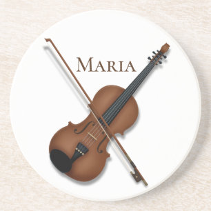 Violin & Bow Elegant Classical Music Personlig Underlägg