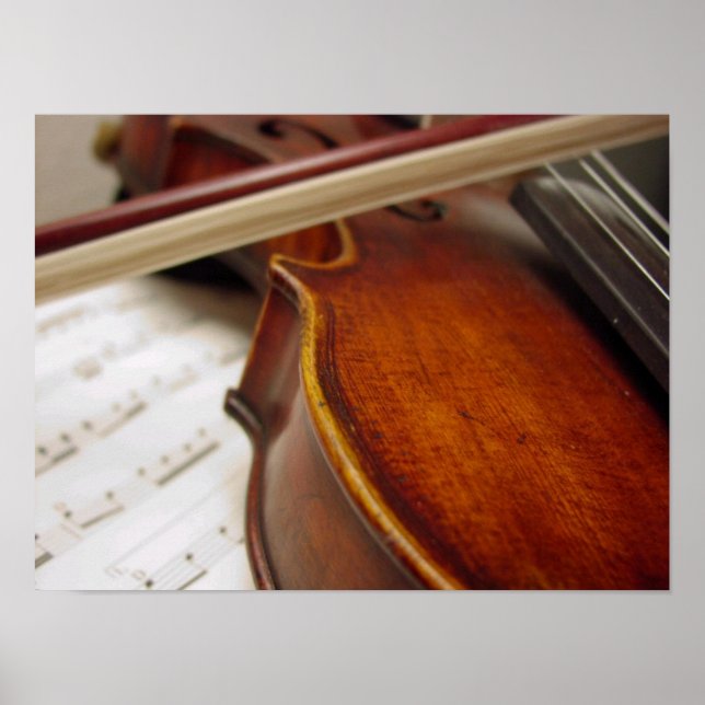 Violin Bow & Lakan Music Photo Poster (Framsidan)