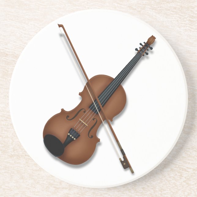 Violin & Bow Trompe L'oeil Classical Music Underlägg (Framsidan)