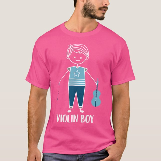 Violin Boy - Musician Fiddle Player Orchestra Viol T Shirt (Framsida)