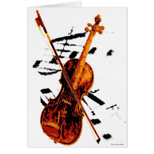 Violin Card Hälsningskort (Framsidan)