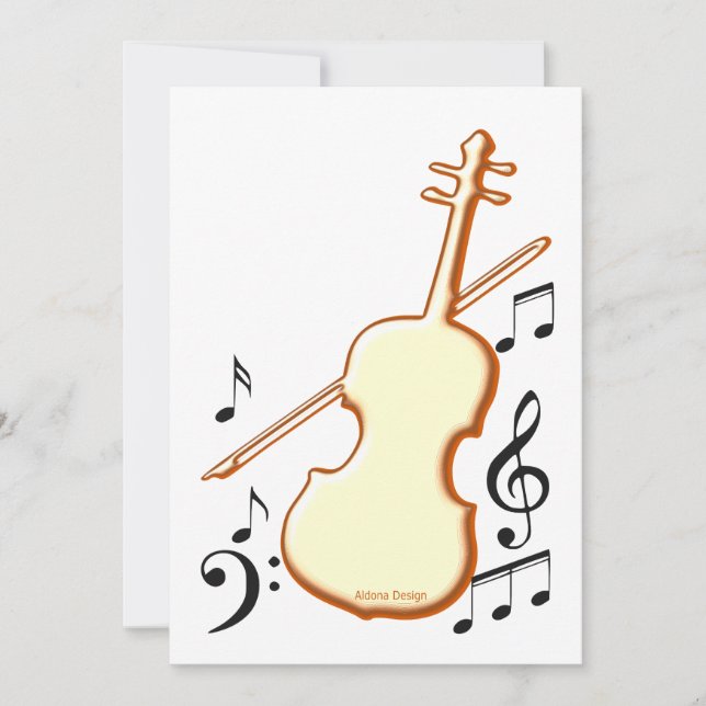 Violin Card Inbjudningar (Framsida)
