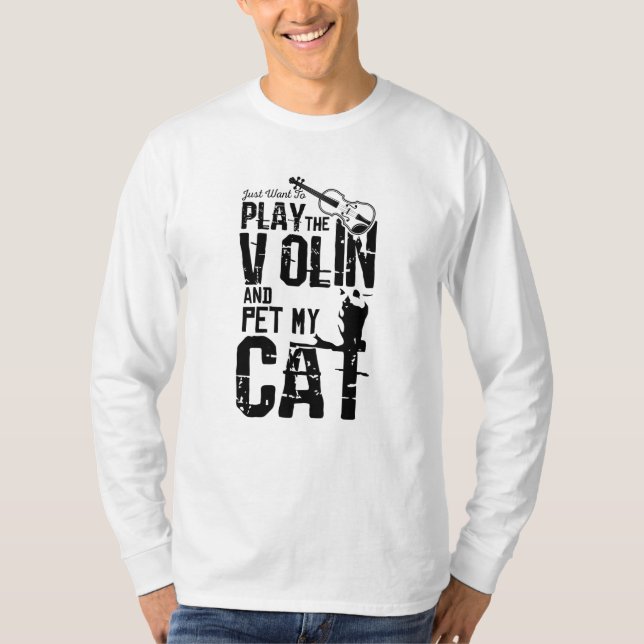 Violin Cat T Shirt (Framsida)