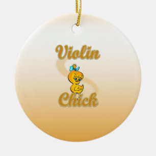 Violin Chick Julgransprydnad Keramik