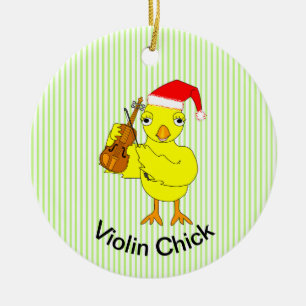 Violin Chick Julgransprydnad Keramik