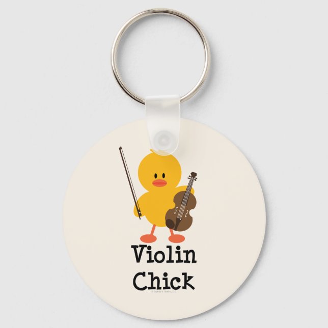 Violin Chick Keychain Nyckelring (Framsida)